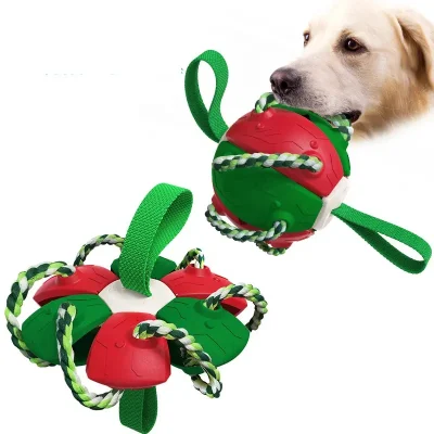 Mayorista de suministros de mascotas herramienta Funny duro dientes de pew Limpieza al aire libre Perro bola Squeaky Puzzle mascota juguete