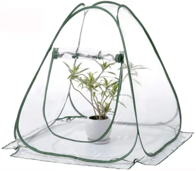  Mini Pop up invernadero con cubierta transparente planta protegida crecer Casa portátil Flower Tent Shelter para Jardín exterior patio trasero