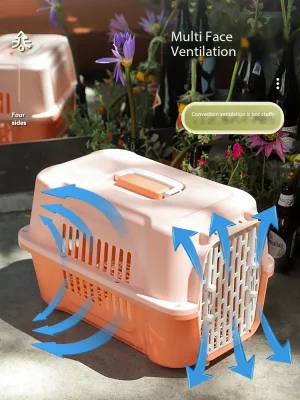  Kennel portátil para uso en interiores/exteriores diseños de Kennels de plástico Puerta de viaje Perro Caja - Kennel grande