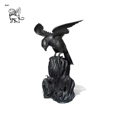 Venta caliente animal Jardín bronce fundido Eagle estatua Basc-017