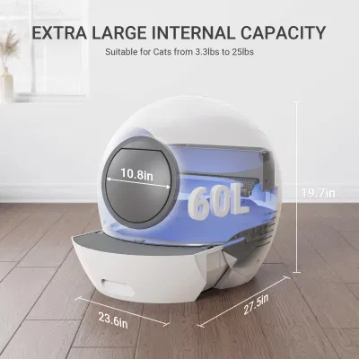 Autolimpiable eléctrico Caja automática de basura de gato para gatos