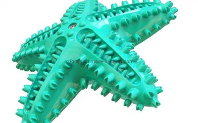 Perro Mastique los juguetes, el Caucho Natural Starfish-Shaped perro juguetes, golosinas, Squeaky interactivo Cepillo de Dientes de Perro de dentición Limpiador de juguetes, Rompecabezas de juguete de entrenamiento al aire libre Wbb12771