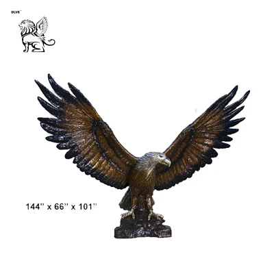 Venta caliente animal Jardín bronce fundido Eagle estatua Basc-017