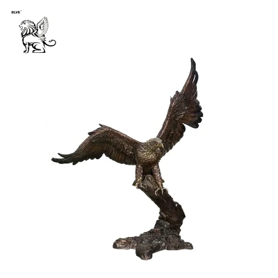 Venta caliente animal Jardín bronce fundido Eagle estatua Basc-017