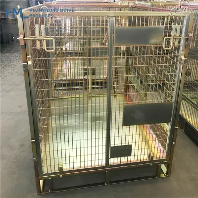 Rejilla de alambre de transporte soldada plegable para almacenamiento de botellas de mascotas