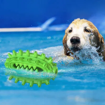  Voovpet Bola de goma de mascar limpiar los dientes elasticidad seguro TPR de cachorro de Perro suave juguetes cepillo dental Stick juguete Cactus forma
