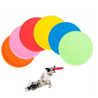  Perro disco volante de juguete de goma indestructible