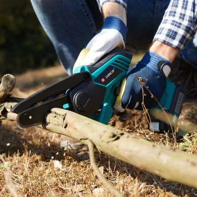 Batería de litio Liangye Powered Herramientas de jardinería 20V de la Sierra de Jardín Cordless Mini Eléctrico motosierra
