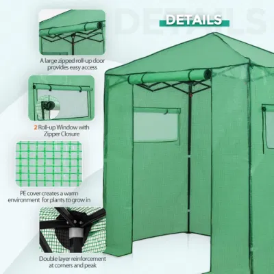 6X4 Portable Greenhouse Instant Pop-up instalación rápida planta de interior al aire libre Jardinería Canopy Casa Verde