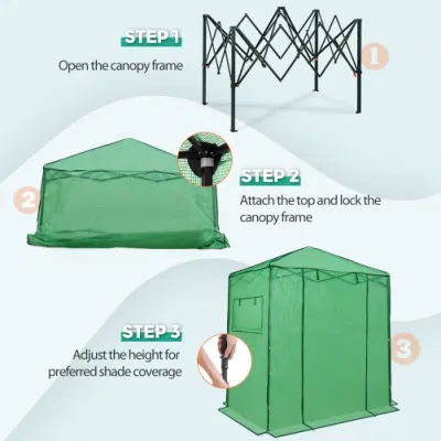6X4 Portable Greenhouse Instant Pop-up instalación rápida planta de interior al aire libre Jardinería Canopy Casa Verde