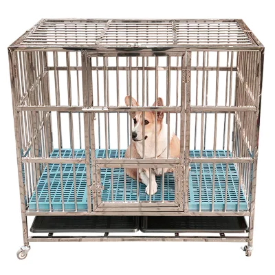 Popular al por mayor jaula de perro Furtniture jaula de perro grande de servicio pesado Abra la parte superior