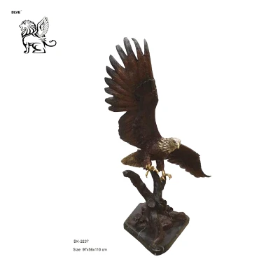 Venta caliente animal Jardín bronce fundido Eagle estatua Basc-017