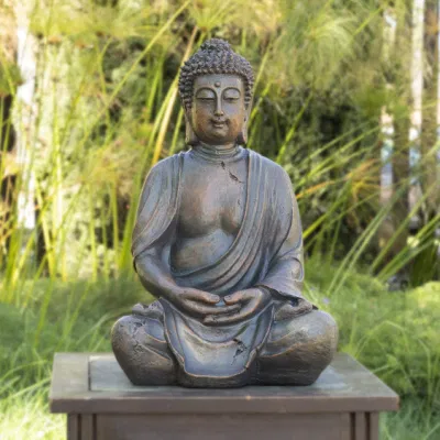  Estatua de Buda de resina de la Meditación para la decoración exterior decoración Arte Patio &amp;