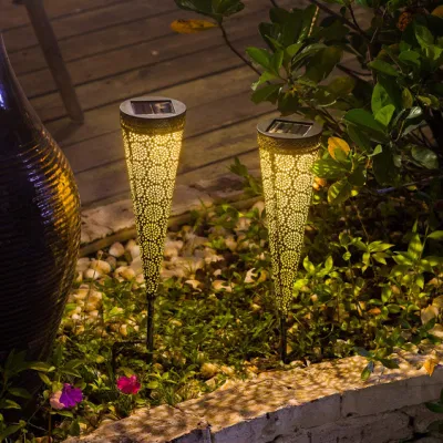  La decoración del jardín de las luces de Ruta Solar impermeable al aire libre apuestas decorativos de metal para la pasarela