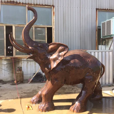  La decoración exterior gigante de hierro fundido de antiguas estatuas de elefantes