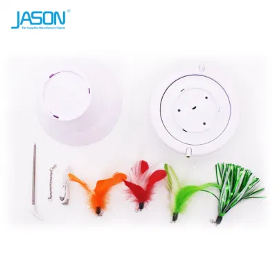 Perro Gato pluma láser LED Luz automática de los juguetes interactivos de bola