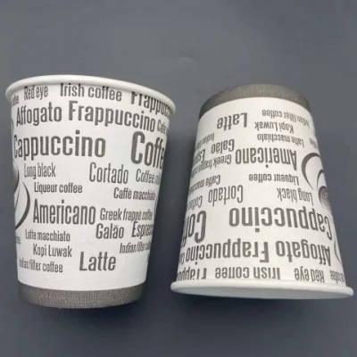  Copa de papel de compostable ecológico con recubrimiento de PLA Tazas de café