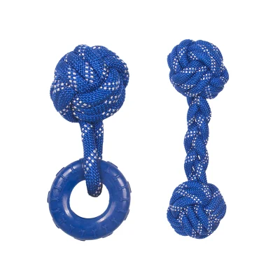  Rena mascota interactiva flotante Limpieza Dental Chew fuerte resistente con cuerda de algodón de TPR Dog Toy