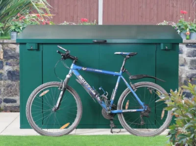  Jardín al aire libre multifuncional Casa almacenamiento de bicicletas establo de metal