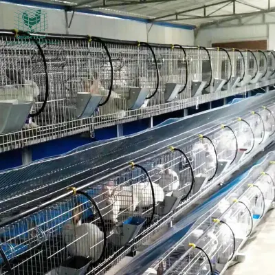 Al aire libre Pisos Baratos automática de 3 Fácil de limpiar la jaula del conejo de metal