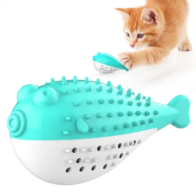 Cepillo de Dientes de Gato interactivo marca Voovpet Limpieza de dientes Cuidado Dental Chew Gato juguete para gatos gatito