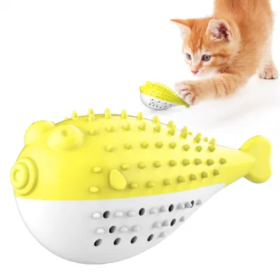 Cepillo de Dientes de Gato interactivo marca Voovpet Limpieza de dientes Cuidado Dental Chew Gato juguete para gatos gatito