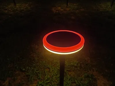  IP65 Resistente al agua de la decoración de las luces de estacionamiento Ruta Pico Solar Panel Solar LED Exterior balizas césped Luz para jardín
