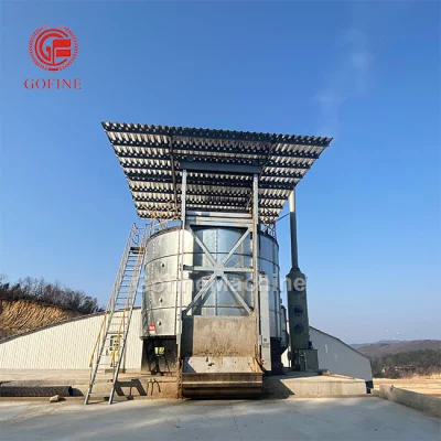  Máquina automática de estiércol de cerdo el abono de la torre de compostaje de residuos orgánicos