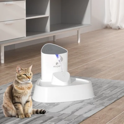  Simula la cascada natural Gato Fuente de agua alimentador automático de mascotas Dispensador