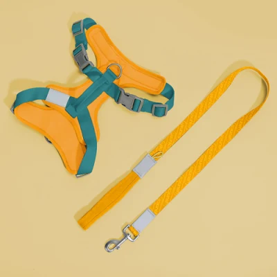 Mascotas Accesorios OEM de lujo sin tirar arnés ajustable para perros al aire libre Arnés para mascotas de fácil control Collar de Leah para perros grandes