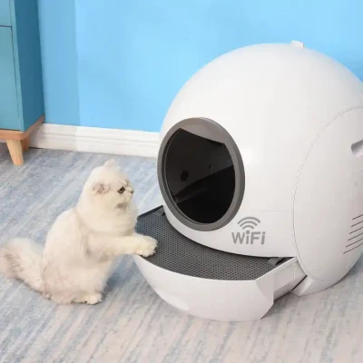 Esterilización inteligente Salud desinfección Limpieza automática Caja de bandejas de basura Cat Smart WiFi Control aplicación de teléfono indicador de sensor automático remoto Cat Caja de basura