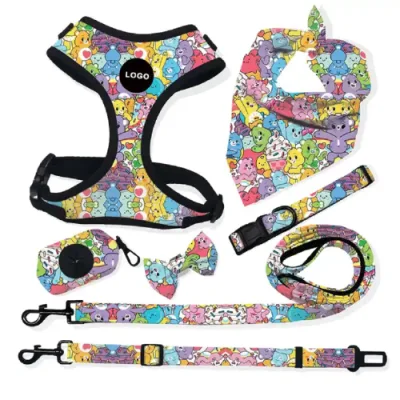  Venta caliente Personalizar con cuello Leash arnés ajustable para perros / Pet Toy