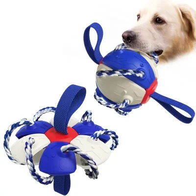Mayorista de suministros de mascotas herramienta Funny duro dientes de pew Limpieza al aire libre Perro bola Squeaky Puzzle mascota juguete