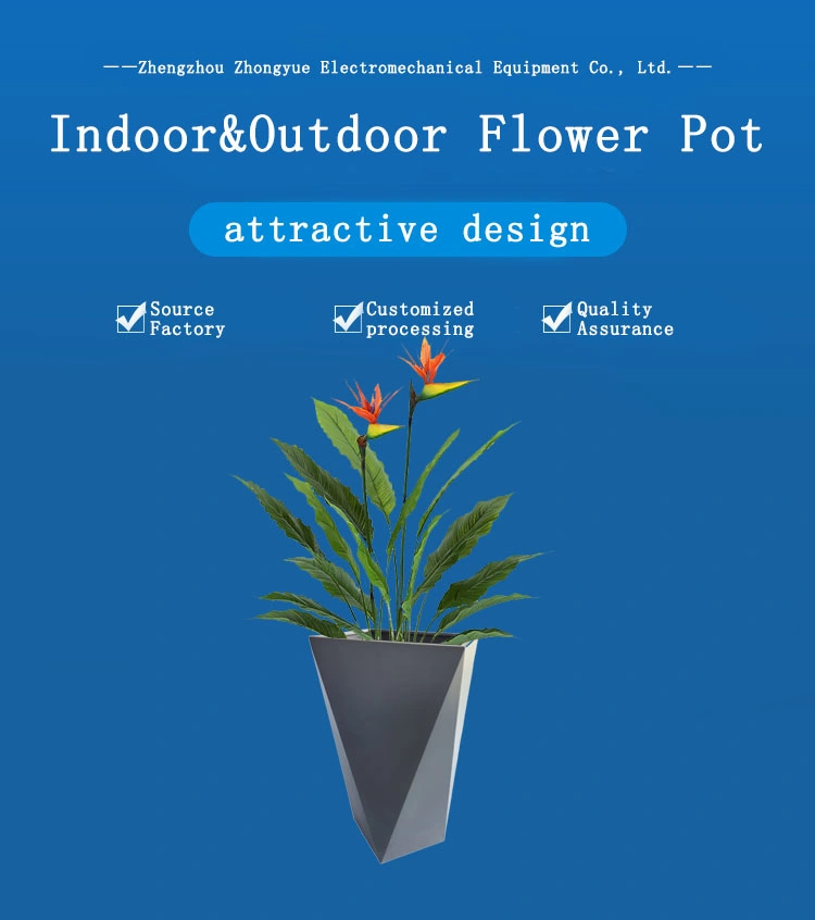 Metal Flower Pot for Indoor and Outdoor Use for Landscaping Decor