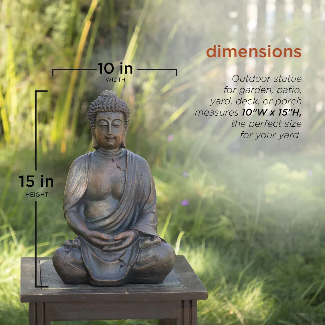 Resin Meditating Buddha Statue for Outdoor Decor &Yard Art Decoration