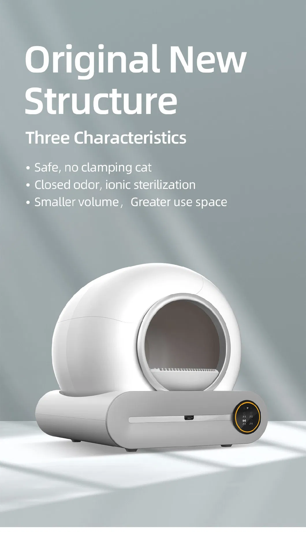 Large Capacity Self Cleaning Cat Litter Box Smart Automatic Cat Litter Box with APP Control for Multiple Cats