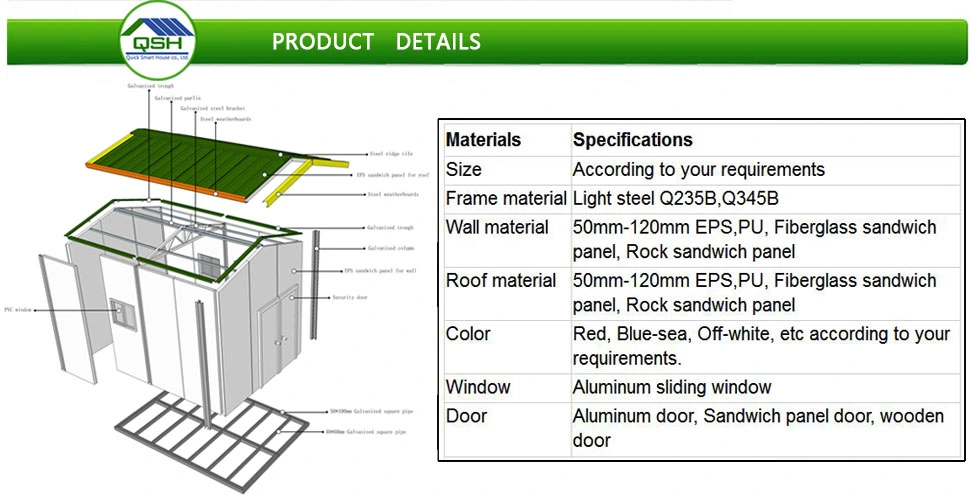 Low Cost Prefabricated EPS House Design Portable Cabin/Wooden Garden Shed in Nepal