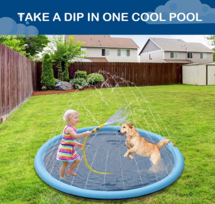 Inflatable Pet Water Play Mat Outdoor Sprinkler Dog Splash Pad