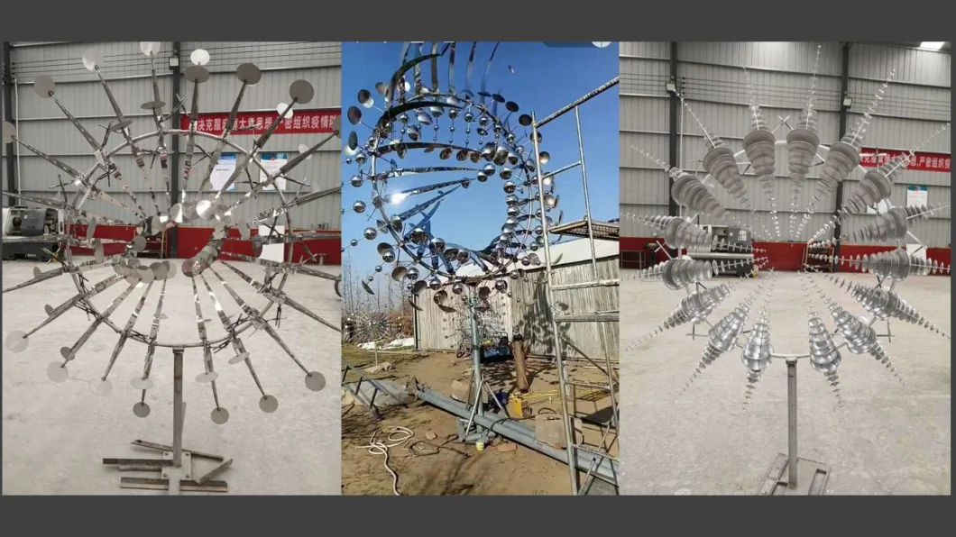 Mesmerizing Outdoor Metal Kinetic Yard Sculpture Art for Park Decoration