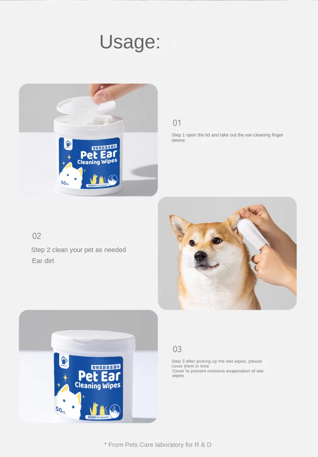 Ultimate Pet Grooming Experience with Eyes, Ears, and Mouth Wipes Pet Products