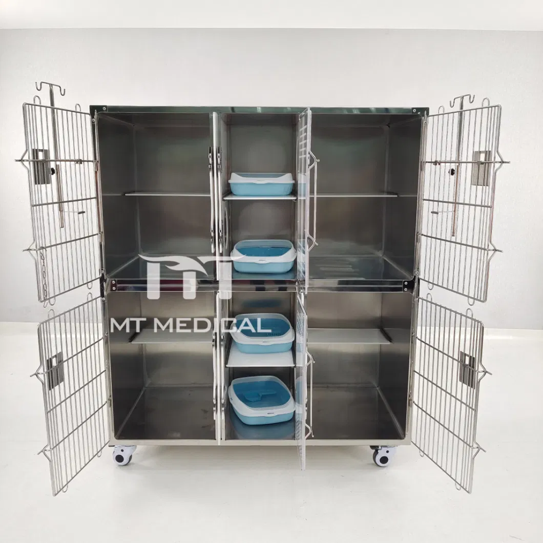 Vet Clinic Cage Stainless Steel Veterinary Portable Dog Hospital Cage Vet Clinic Cage Kennels