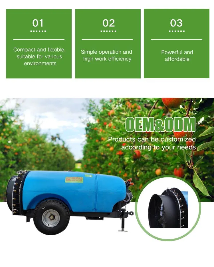 1600 Liter Agricultural Tractor Power Sprayer Spraying Machine Tractor Trailed Pesticide Sprayer