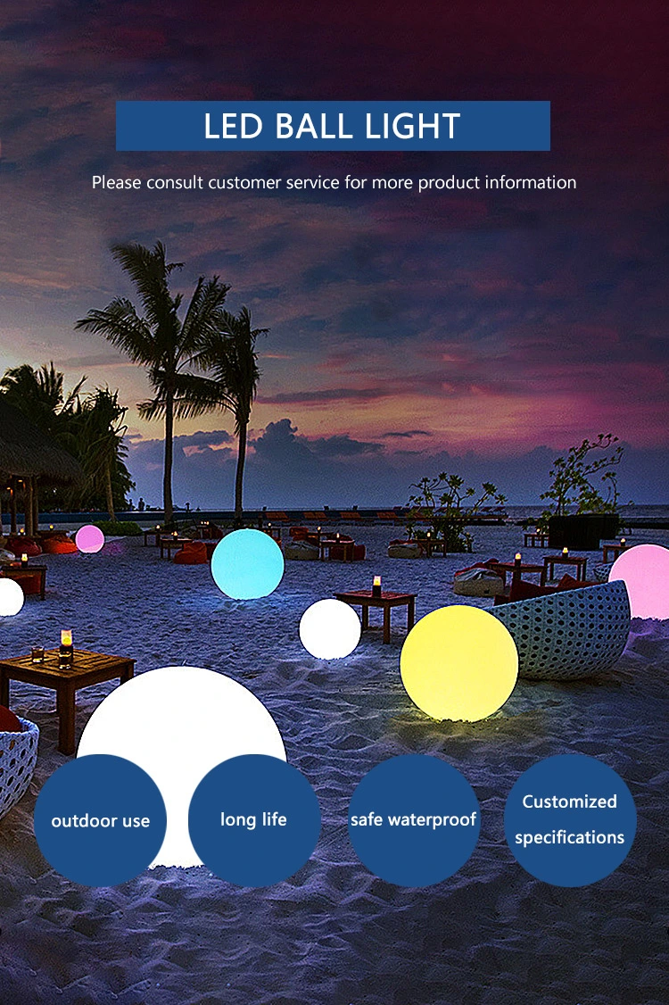 Outdoor Decorations Wedding Waterproof LED Light Ball Light up Beach LED Giant Ball Christmas Decoration