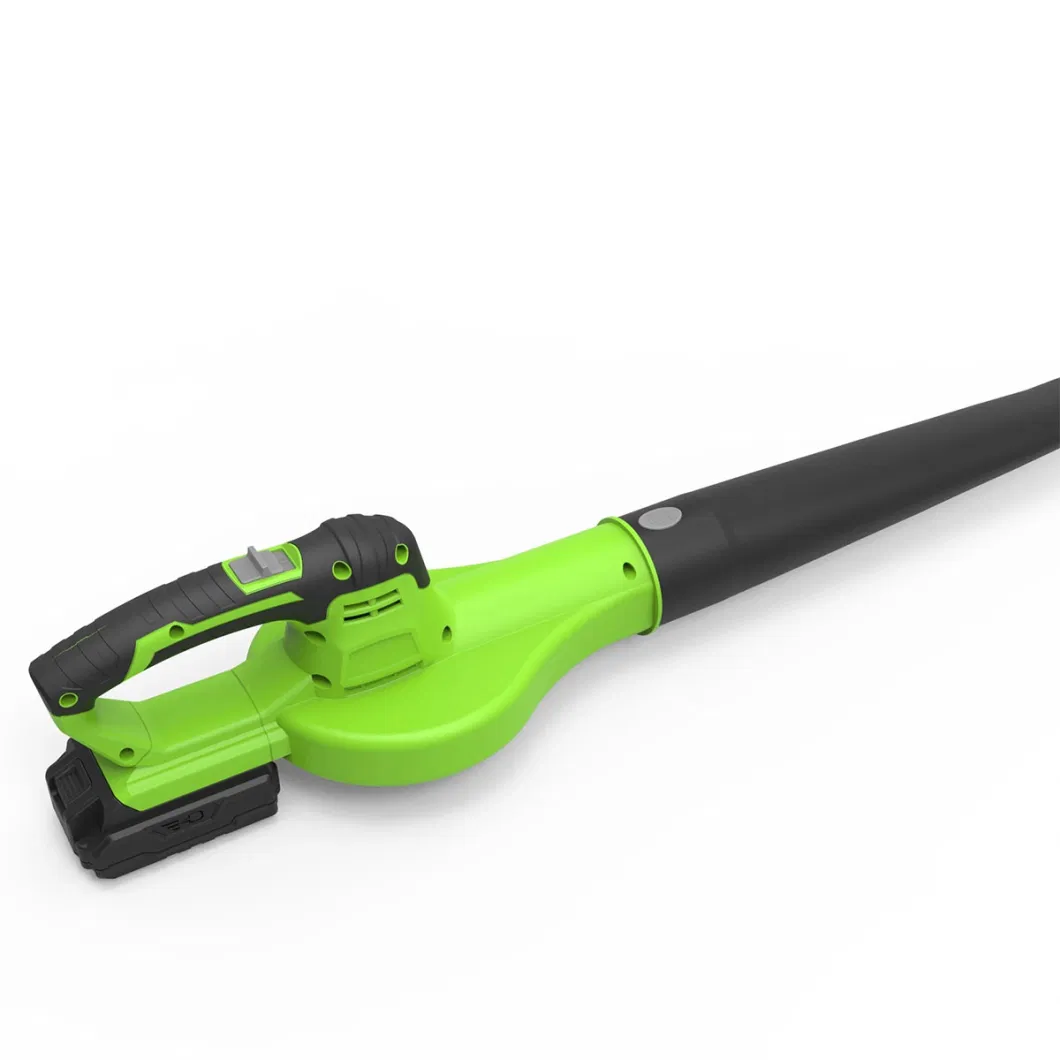 Green Portable Rechargeable Lithium Battery 7000rpm Cordless Leaf Blower for Industry Agriculture