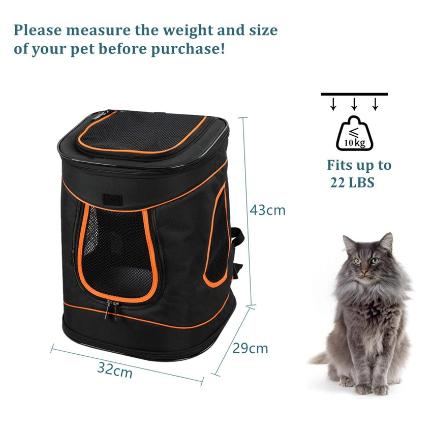 Professional Pet Backpack Ventilation Dog Cat Cage Functional Pet Travel Backpack