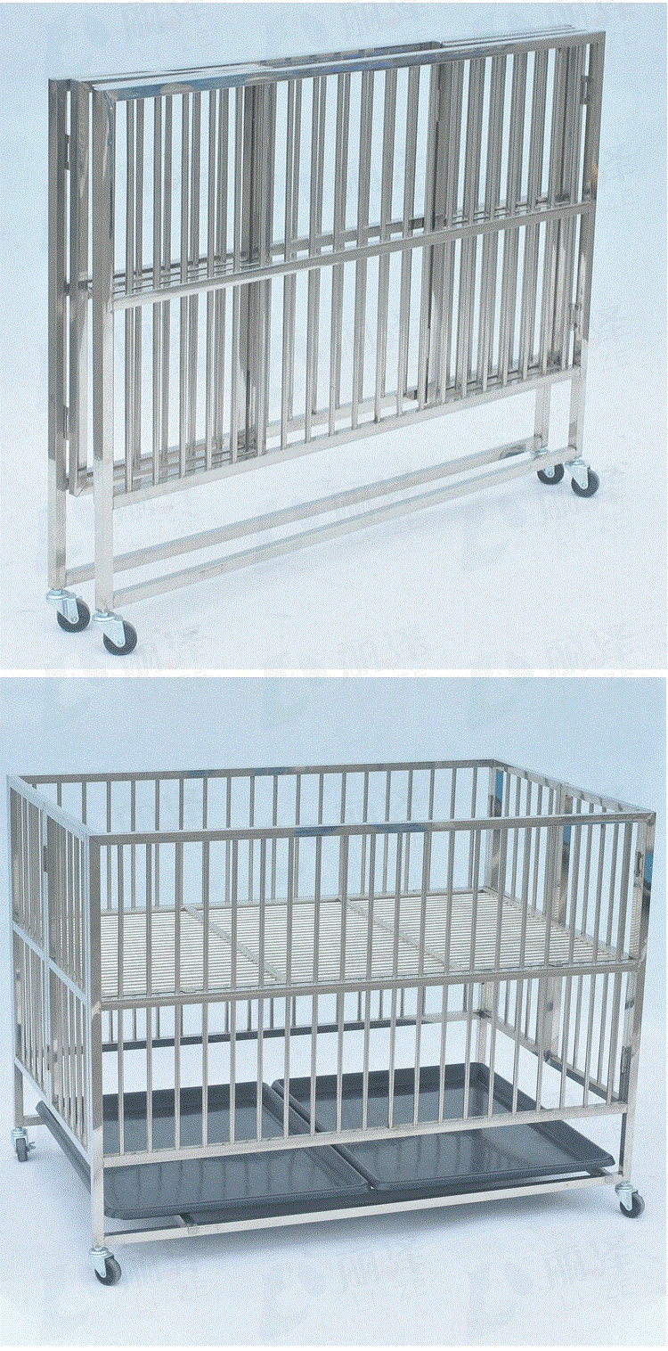 Wholesales Strong Metal Foldable Dog Crate with Wheels for Sales