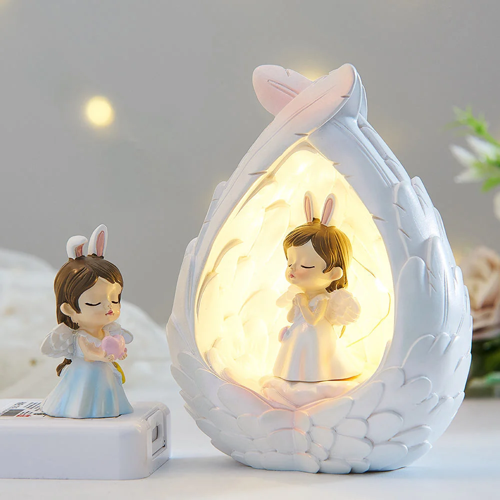 Cute Angel Figurines Fairy Garden Miniatures Resin Ornaments Girl Elf Home Decoration