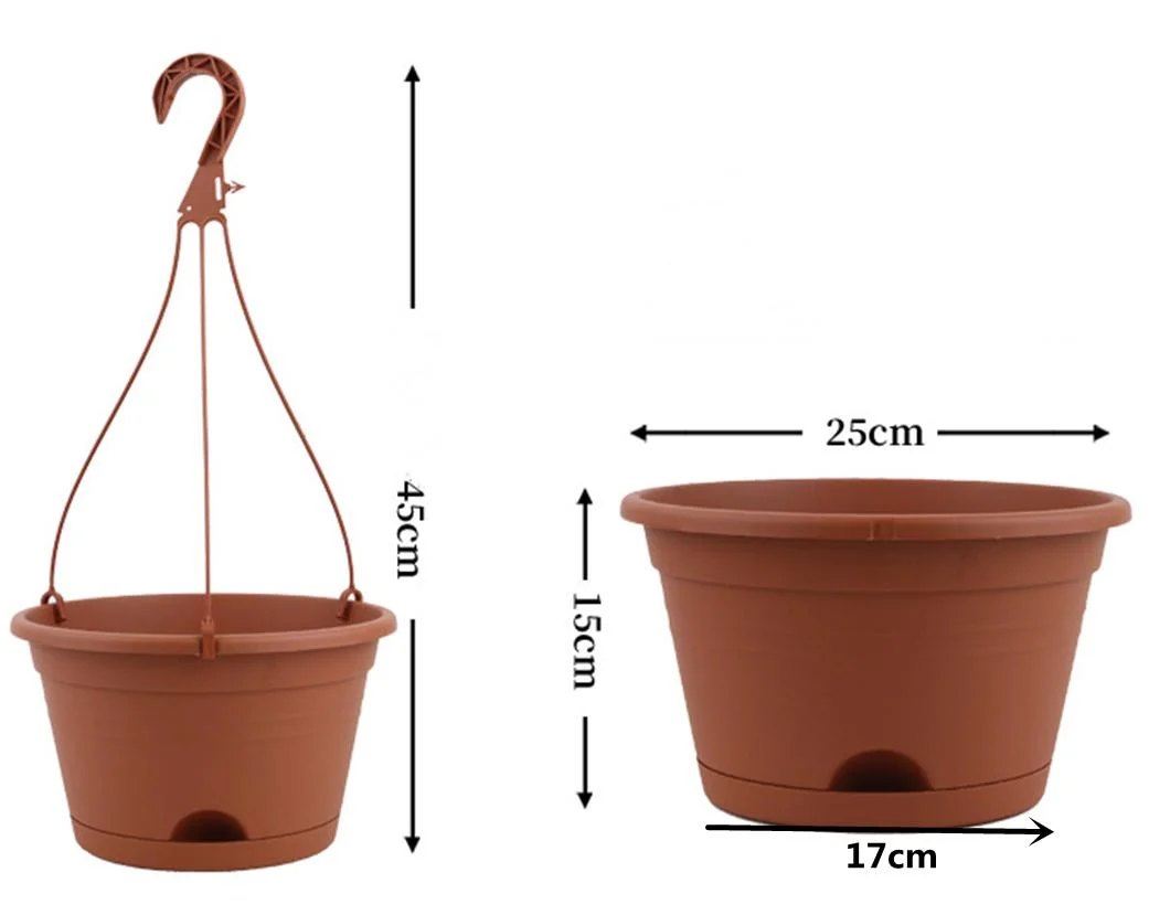 Outdoor Garden Hanging Flower Plant Pot with Chains
