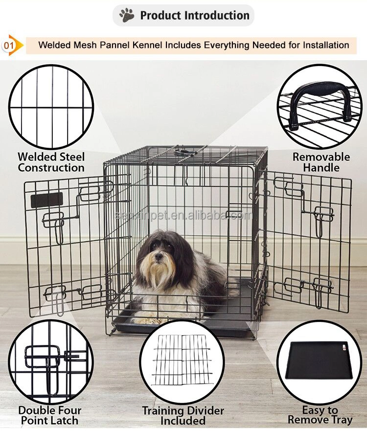 Pet Crates Extra XXL Large 90 Cm Big Strong Metal Iron Large Size Stainless Steel Foldable Heavy Duty Dog Cage and Kennels