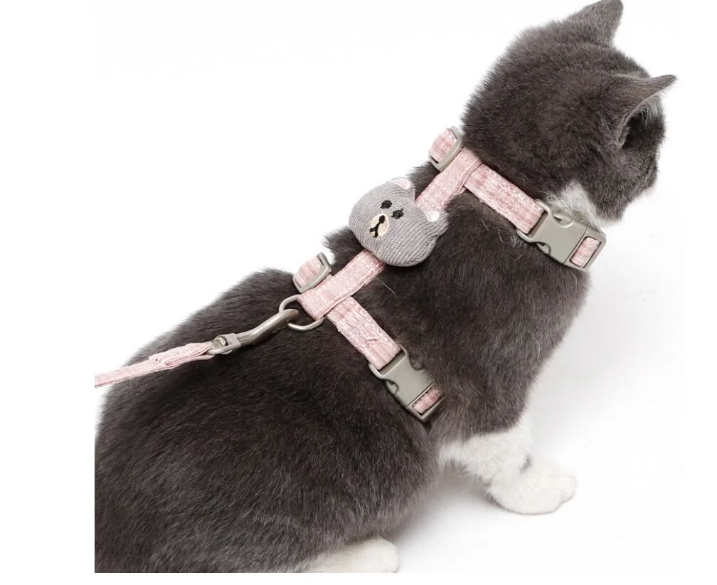 Walking Escape Proof Cat Vest Harness and Leash Escape Proof Soft Mesh Breathable Adjustable Pet Vest Harnesses Cat Harness and Leash